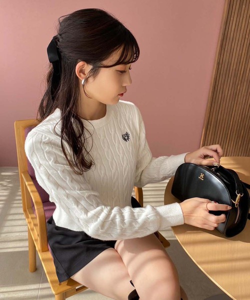 one after another NICE CLAUP(ワンアフターアナザーナイスクラップ)の「ハーフムーンミニショルダーバッグ(ショルダーバッグ・レディース・ブラック/アイボリー/レッド・FREE)」の16枚目の写真