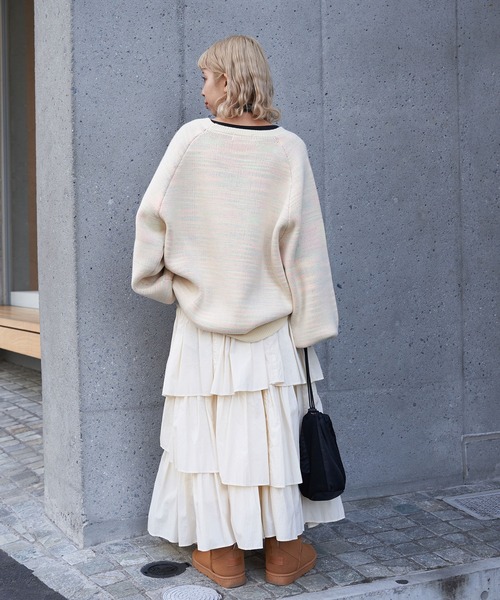 CIAOPANIC（チャオパニック）の「【リバイバル】ボリュームナイロンティアードスカート（スカート・レディース・ブラック/オフホワイト/カーキ/キャメル・FREE）」の19枚目の写真