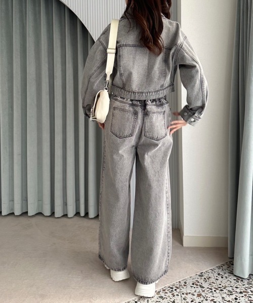 OLIVE des OLIVE（オリーブデオリーブ）の「プラマイ10cm体型カバーデニムパンツ　1041030030（デニムパンツ・レディース・ブルー/サックスブルー/グレー・SMALL/MEDIUM）」の6枚目の写真