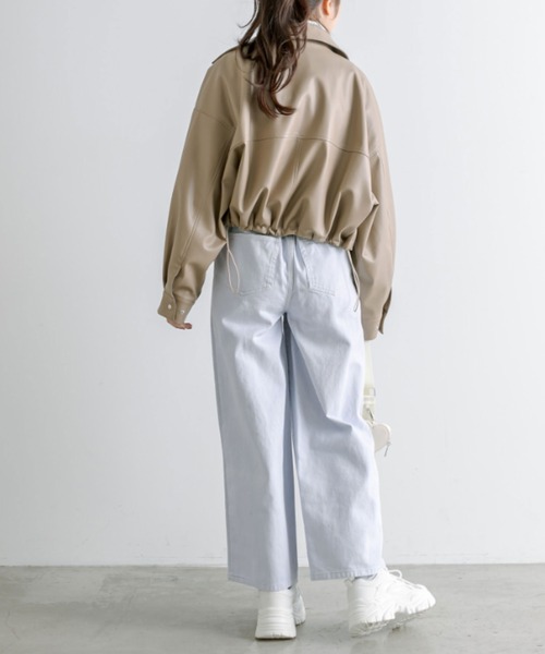 OLIVE des OLIVE（オリーブデオリーブ）の「プラマイ10cm体型カバーデニムパンツ　1041030030（デニムパンツ・レディース・ブルー/サックスブルー/グレー・SMALL/MEDIUM）」の10枚目の写真