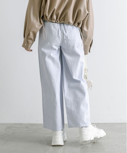 OLIVE des OLIVE（オリーブデオリーブ）の「プラマイ10cm体型カバーデニムパンツ　1041030030（デニムパンツ・レディース・ブルー/サックスブルー/グレー・SMALL/MEDIUM）」の16枚目の写真