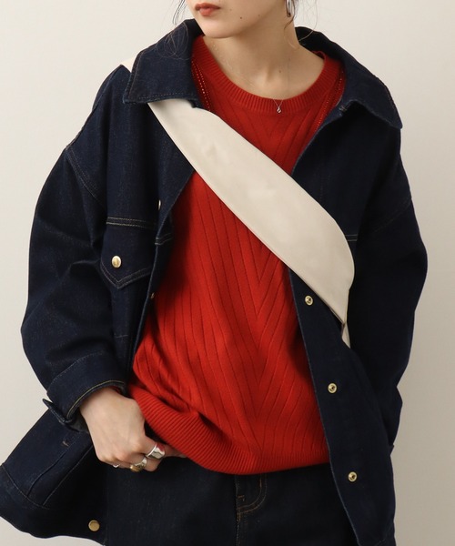 Chiaro（キアロ）の「chiaro プルオーバーニット（ニット/セーター・レディース・ベージュ/グレー/ブラック/レンガ・40）」の4枚目の写真