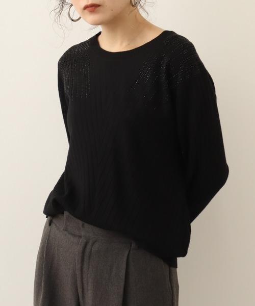 Chiaro（キアロ）の「chiaro プルオーバーニット（ニット/セーター・レディース・ベージュ/グレー/ブラック/レンガ・40）」の2枚目の写真