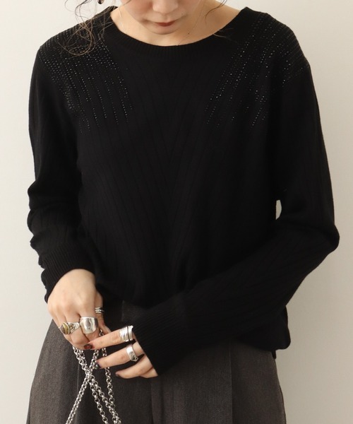 Chiaro（キアロ）の「chiaro プルオーバーニット（ニット/セーター・レディース・ベージュ/グレー/ブラック/レンガ・40）」の5枚目の写真