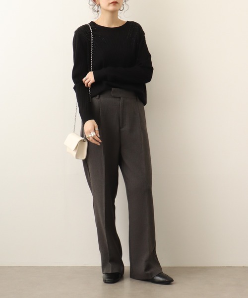 Chiaro（キアロ）の「chiaro プルオーバーニット（ニット/セーター・レディース・ベージュ/グレー/ブラック/レンガ・40）」の10枚目の写真