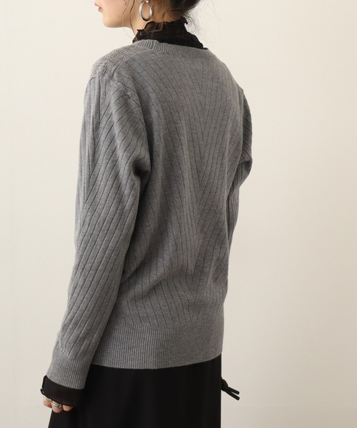 Chiaro（キアロ）の「chiaro プルオーバーニット（ニット/セーター・レディース・ベージュ/グレー/ブラック/レンガ・40）」の13枚目の写真