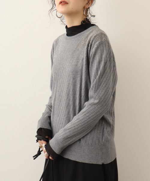 Chiaro（キアロ）の「chiaro プルオーバーニット（ニット/セーター・レディース・ベージュ/グレー/ブラック/レンガ・40）」の12枚目の写真