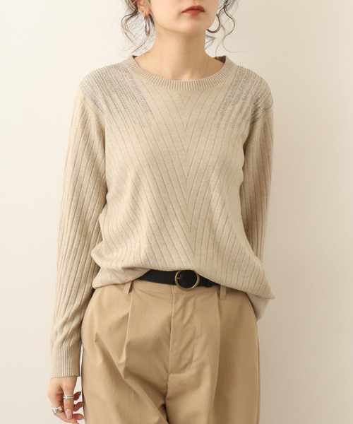 Chiaro（キアロ）の「chiaro プルオーバーニット（ニット/セーター・レディース・ベージュ/グレー/ブラック/レンガ・40）」の18枚目の写真