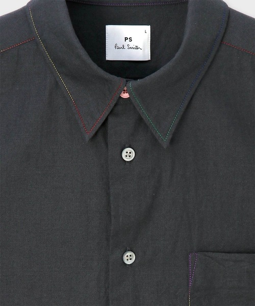 ポールスミス　シャツ ポールスミス PAUL SMITH カジュアル シャツ 長袖 ドット柄 ホワイト