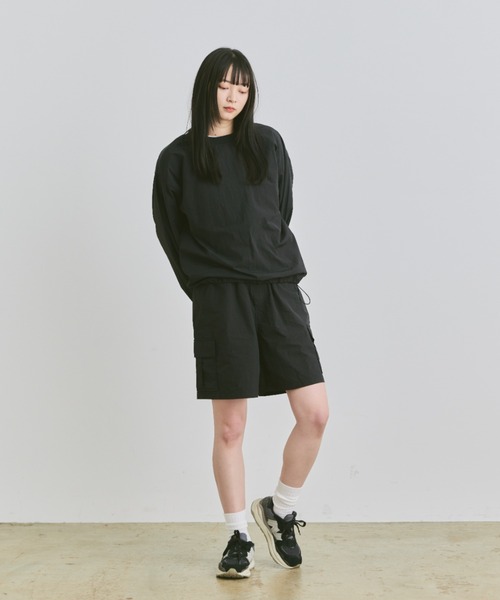flaner(フラネ)の「Loose nylon cargo short pants / ルーズナイロンカーゴショートパンツ(カーゴパンツ・レディース・ブラック/ネイビー・LARGE/MEDIUM/SMALL)」の20枚目の写真