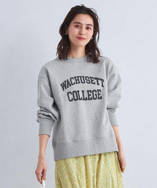 Goodwear(Since1983)(グッドウェア)の「【別注】<Goodwear>ロングスリーブ プリント スウェット プルオーバー(スウェット・レディース・ネイビー/ライトブルー/グレー・FREE)」の2枚目の写真