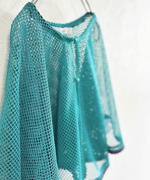 CALMIA（カルミア）の「メッシュケープ/おとな（付け襟・レディース・グレー/ブルー・160cm）」の9枚目の写真