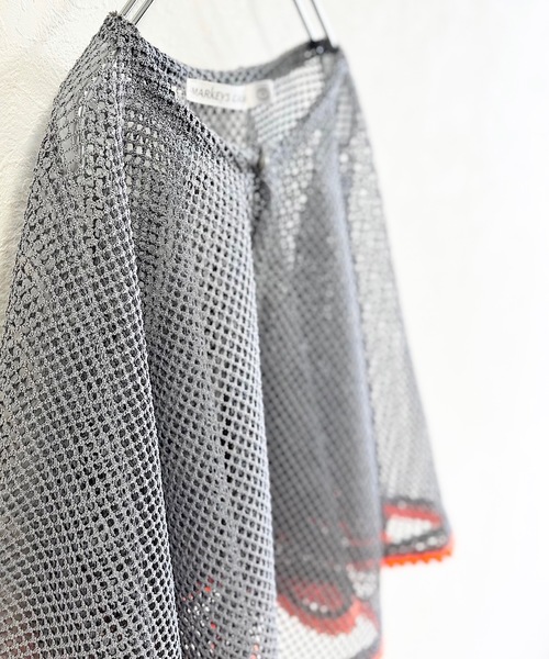 CALMIA（カルミア）の「メッシュケープ/おとな（付け襟・レディース・グレー/ブルー・160cm）」の6枚目の写真