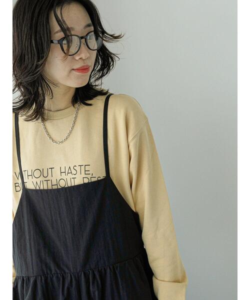 Samansa Mos2 blue（サマンサモスモスブルー）の「裏毛ロゴスウェット（Tシャツ/カットソー・レディース・ベージュ/オフホワイト/イエロー/ネイビー/ブルー・F）」の7枚目の写真