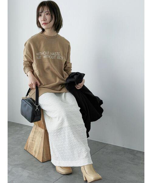 Samansa Mos2 blue（サマンサモスモスブルー）の「裏毛ロゴスウェット（Tシャツ/カットソー・レディース・ベージュ/オフホワイト/イエロー/ネイビー/ブルー・F）」の22枚目の写真