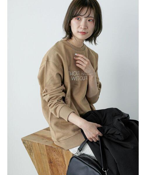 Samansa Mos2 blue（サマンサモスモスブルー）の「裏毛ロゴスウェット（Tシャツ/カットソー・レディース・ベージュ/オフホワイト/イエロー/ネイビー/ブルー・F）」の21枚目の写真