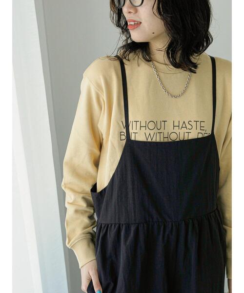 Samansa Mos2 blue（サマンサモスモスブルー）の「裏毛ロゴスウェット（Tシャツ/カットソー・レディース・ベージュ/オフホワイト/イエロー/ネイビー/ブルー・F）」の19枚目の写真