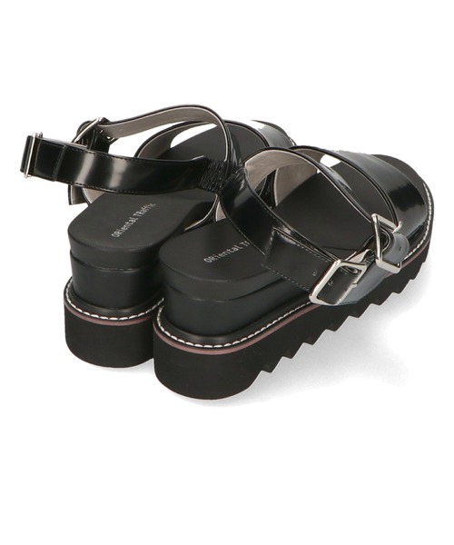 ORiental TRaffic(オリエンタルトラフィック)の「厚底ワイドベルトサンダル/41210(サンダル・レディース・ブラック/オレンジ・LL/L/M/S)」の6枚目の写真