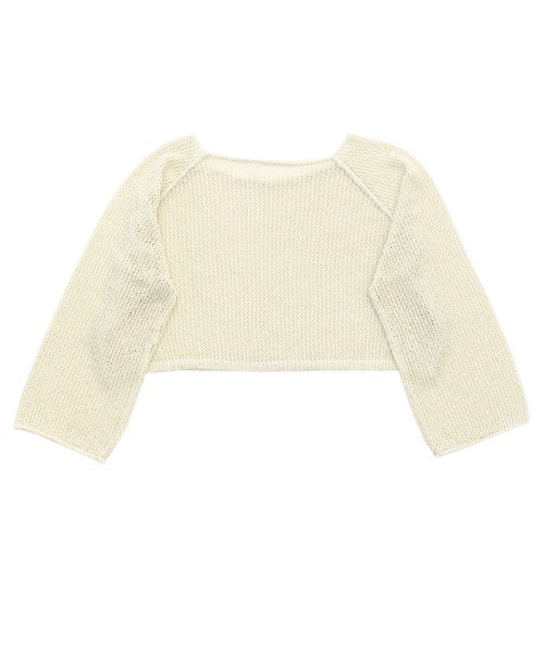 select MOCA(セレクトモカ)の「【ZOZO限定】アウトシームラメショートメッシュニット(ニット/セーター・レディース・グリーン/グレー/アイボリー・FREE)」の7枚目の写真