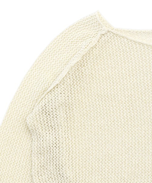 select MOCA(セレクトモカ)の「【ZOZO限定】アウトシームラメショートメッシュニット(ニット/セーター・レディース・グリーン/グレー/アイボリー・FREE)」の8枚目の写真