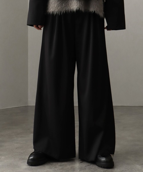 welise（ウェライズ）の「【welise/ウェライズ】グレイスフルTR  3タックモードワイドスラックス（スラックス・メンズ・ブラック/ダークベージュ/チャコールグレー/ダークグレー/ブルー/グレイッシュベージュ/グレー/グレー系/ベージュ系/ブラック系/チャコール/ブルー系・M/L/S）」の16枚目の写真