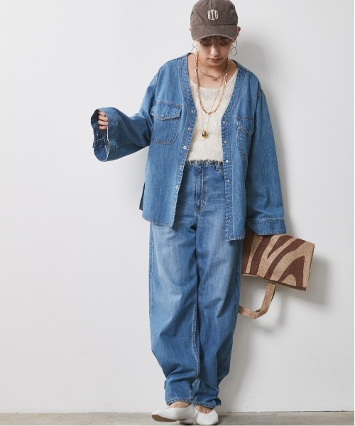 CHIC STYLE（シックスタイル）の「＜大きいサイズ＞フリンジジャガードノースリーブトップス　シックスタイル（キャミソール・レディース・ブラック/アイボリー・LL/3L/4L/5L/L）」の14枚目の写真