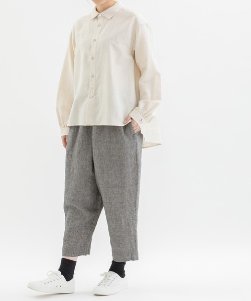 nop de nod（ノップドゥノッド）の「Pommeリネンパンツ（その他パンツ・レディース・ブラック/スミクロ/ダークグレー・3）」の9枚目の写真