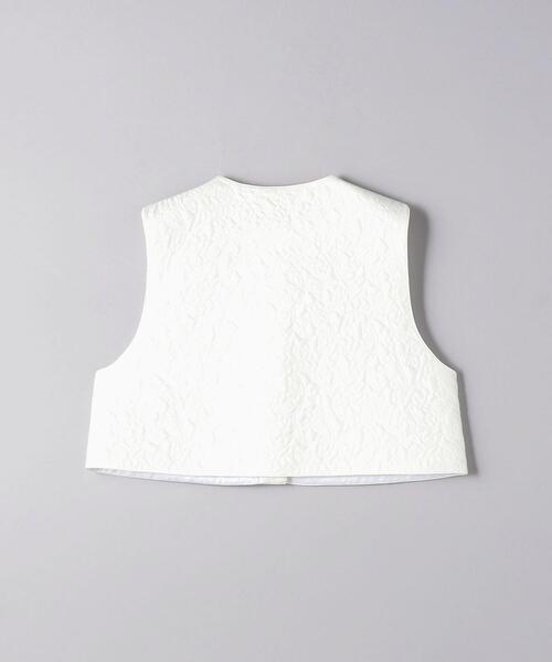 新品 UNITED ARROWS エンブロイダリーキルトベスト ブラック UNITED ARROWS（ユナイテッドアローズ）の「エンブロイダリー キルト