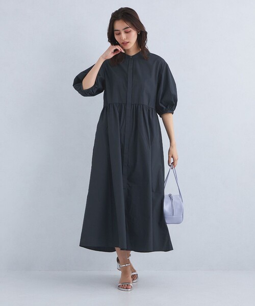 グリーンレーベルリラクシング　ソデボリュームワンピース　新品未使用タグ付き green label relaxing（グリーンレーベルリラクシング）の「ソデ