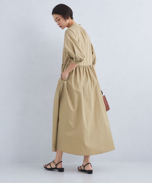 green label relaxing(グリーンレーベルリラクシング)の「ソデボリューム ワンピース(ワンピース・レディース・ネイビー/ベージュ/ライトブルー・FREE)」の6枚目の写真