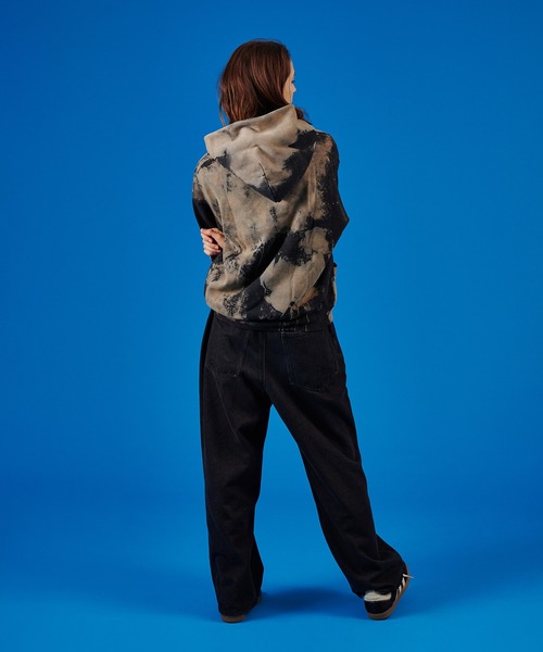 WISH FOR EVER（ウィッシュフォーエバー）の「BLEACH PULLOVER HOODIE /ブリーチプルオーバーフーディ（パーカー・メンズ・ブラウン/ブラック・MEDIUM/LARGE）」の20枚目の写真