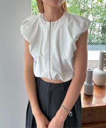 feepur | タックスリーブショートブラウス(シャツ/ブラウス)