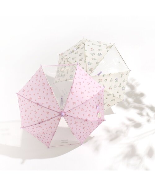 apres les cours（アプレレクール）の「GIRLS傘(花・いちご)（長傘・キッズ・アイボリー/ラベンダー・MEDIUM/XS/S/SMALL）」の3枚目の写真