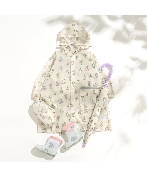 apres les cours（アプレレクール）の「GIRLS傘(花・いちご)（長傘・キッズ・アイボリー/ラベンダー・MEDIUM/XS/S/SMALL）」の5枚目の写真