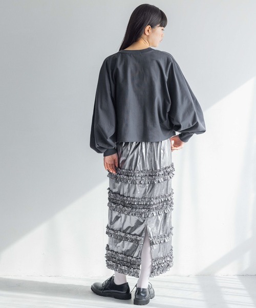 yuw（ユウ）の「ドルマンＴシャツ 991823（Tシャツ/カットソー・レディース・ホワイト/グレー/ブルー・FREE）」の18枚目の写真