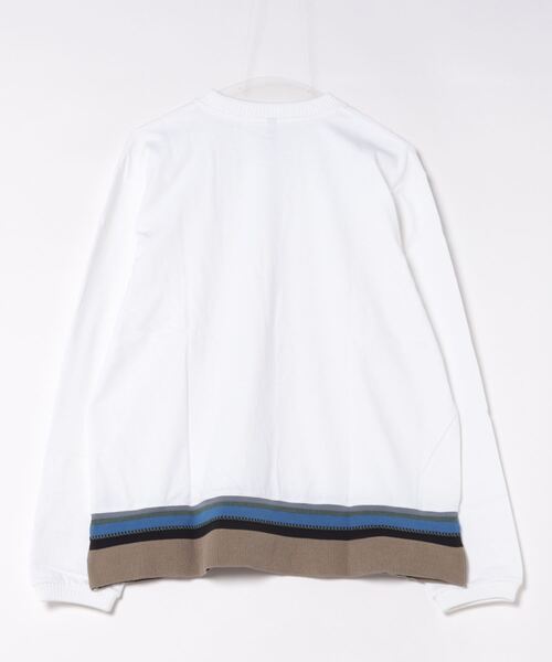 VIBGYOR(ヴィブジョー)の「ヘヴィウェイト天竺 リブジャガード 長袖 クルーネック(Tシャツ/カットソー・メンズ・ホワイト系その他/ホワイト/ブラック・LARGE/MEDIUM)」の5枚目の写真