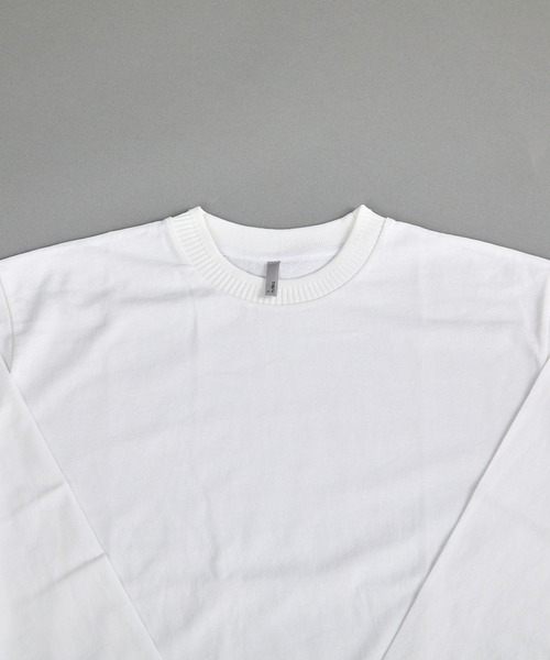 VIBGYOR(ヴィブジョー)の「ヘヴィウェイト天竺 リブジャガード 長袖 クルーネック(Tシャツ/カットソー・メンズ・ホワイト系その他/ホワイト/ブラック・LARGE/MEDIUM)」の12枚目の写真