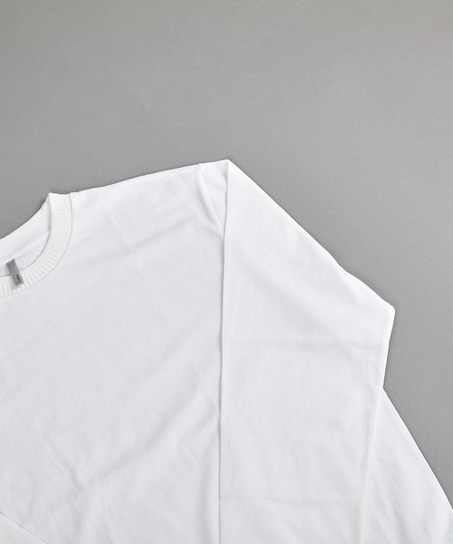 VIBGYOR(ヴィブジョー)の「ヘヴィウェイト天竺 リブジャガード 長袖 クルーネック(Tシャツ/カットソー・メンズ・ホワイト系その他/ホワイト/ブラック・LARGE/MEDIUM)」の13枚目の写真