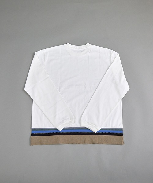 VIBGYOR(ヴィブジョー)の「ヘヴィウェイト天竺 リブジャガード 長袖 クルーネック(Tシャツ/カットソー・メンズ・ホワイト系その他/ホワイト/ブラック・LARGE/MEDIUM)」の15枚目の写真
