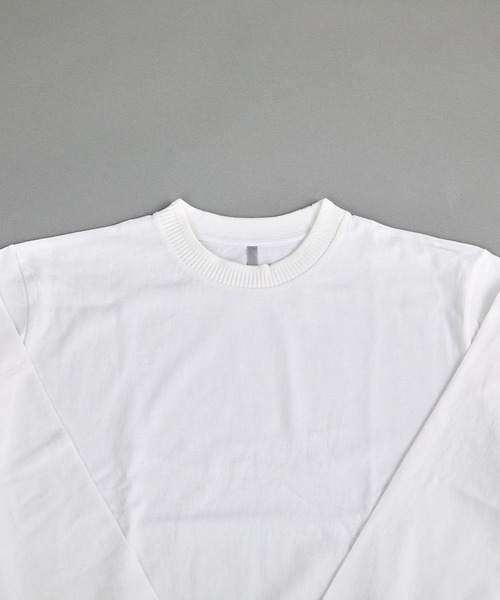 VIBGYOR(ヴィブジョー)の「ヘヴィウェイト天竺 リブジャガード 長袖 クルーネック(Tシャツ/カットソー・メンズ・ホワイト系その他/ホワイト/ブラック・LARGE/MEDIUM)」の9枚目の写真
