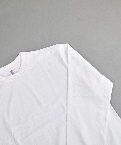 VIBGYOR(ヴィブジョー)の「ヘヴィウェイト天竺 リブジャガード 長袖 クルーネック(Tシャツ/カットソー・メンズ・ホワイト系その他/ホワイト/ブラック・LARGE/MEDIUM)」の10枚目の写真