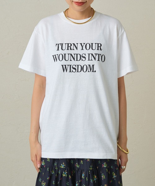 LOUNGEDRESS(ラウンジドレス)の「WISDOMロゴT(Tシャツ/カットソー・レディース・オフホワイト/チャコールグレー/レッド・FREE)」の15枚目の写真