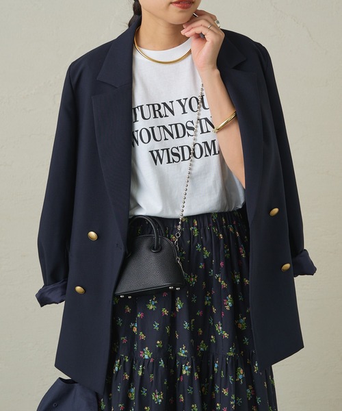 LOUNGEDRESS(ラウンジドレス)の「WISDOMロゴT(Tシャツ/カットソー・レディース・オフホワイト/チャコールグレー/レッド・FREE)」の9枚目の写真