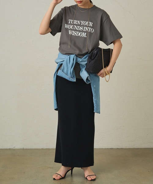 LOUNGEDRESS(ラウンジドレス)の「WISDOMロゴT(Tシャツ/カットソー・レディース・オフホワイト/チャコールグレー/レッド・FREE)」の21枚目の写真