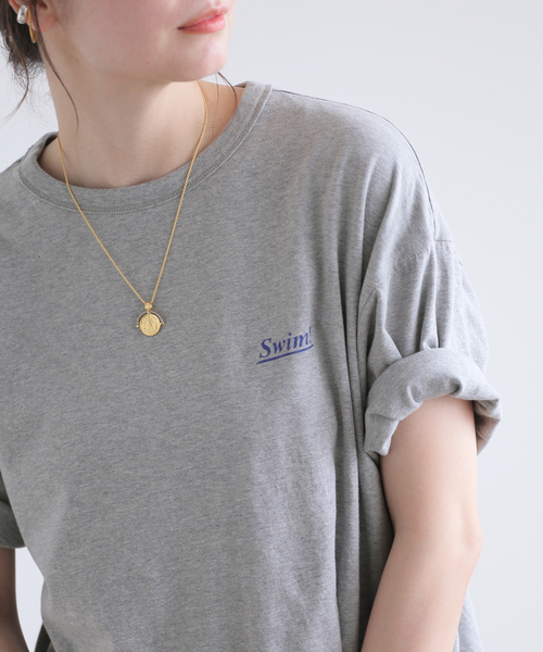 journal standard L'essage（ジャーナルスタンダードレサージュ）の「【ST.JOHNS 3RD CLUB】OKLAHOMA CITY x SWIM：Tシャツ（Tシャツ/カットソー・レディース・ネイビー/チャコールグレー・FREE）」の12枚目の写真