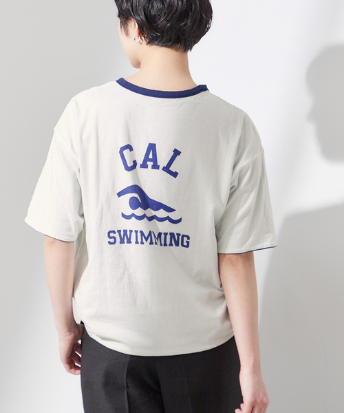 journal standard L'essage（ジャーナルスタンダードレサージュ）の「【ST.JOHNS 3RD CLUB】OKLAHOMA CITY x SWIM：Tシャツ（Tシャツ/カットソー・レディース・ネイビー/チャコールグレー・FREE）」の18枚目の写真
