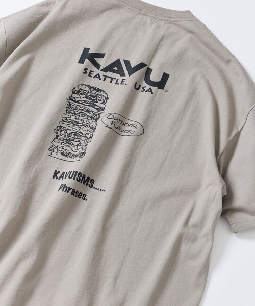 FREAK'S STORE（フリークスストア）の「限定展開 KAVU×FREAK'S STORE/カブー 別注 ビッグシルエット バックプリントTシャツ/Burger（Tシャツ/カットソー・メンズ・ホワイト/ブラック/グレイッシュベージュ/オリーブ/ピンク・SMALL/MEDIUM/LARGE）」の3枚目の写真