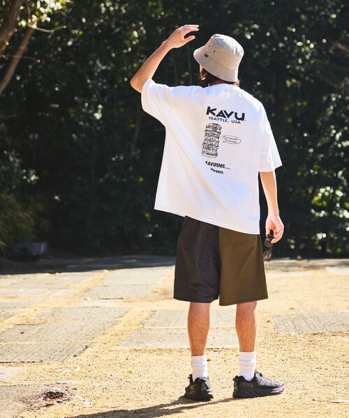 FREAK'S STORE（フリークスストア）の「限定展開 KAVU×FREAK'S STORE/カブー 別注 ビッグシルエット バックプリントTシャツ/Burger（Tシャツ/カットソー・メンズ・ホワイト/ブラック/グレイッシュベージュ/オリーブ/ピンク・SMALL/MEDIUM/LARGE）」の7枚目の写真