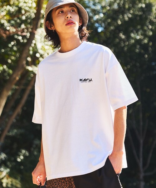 FREAK'S STORE（フリークスストア）の「限定展開 KAVU×FREAK'S STORE/カブー 別注 ビッグシルエット バックプリントTシャツ/Burger（Tシャツ/カットソー・メンズ・ホワイト/ブラック/グレイッシュベージュ/オリーブ/ピンク・SMALL/MEDIUM/LARGE）」の10枚目の写真