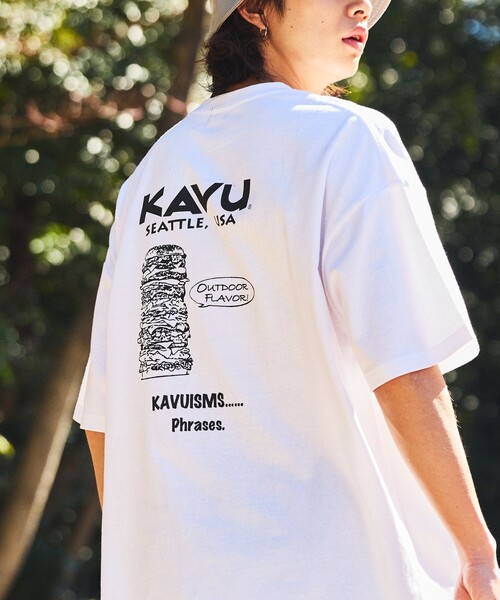 FREAK'S STORE（フリークスストア）の「限定展開 KAVU×FREAK'S STORE/カブー 別注 ビッグシルエット バックプリントTシャツ/Burger（Tシャツ/カットソー・メンズ・ホワイト/ブラック/グレイッシュベージュ/オリーブ/ピンク・SMALL/MEDIUM/LARGE）」の15枚目の写真